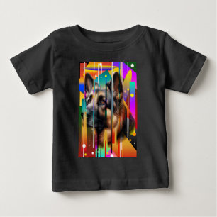 Camiseta De Bebé Perro geométrico moderno
