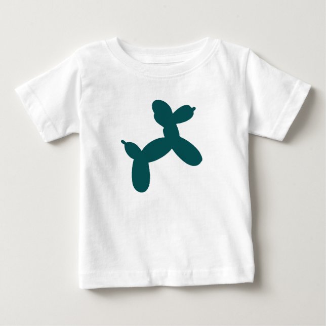 Camiseta De Bebé Perro globo Bebé Romper, Verde azulado (Anverso)