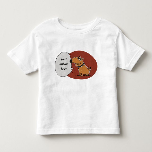 Camiseta De Bebé perro gracioso dice algo personalizado (Anverso)