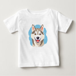 Camiseta De Bebé Perro hueso humilde hueso divertido de Siberia