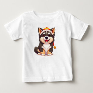 Camiseta De Bebé Perro lindo de estilo de dibujos animados