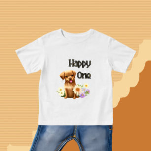 Camiseta De Bebé Perro marrón lindo