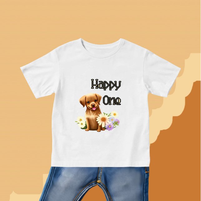 Camiseta De Bebé Perro marrón lindo (Subido por el creador)