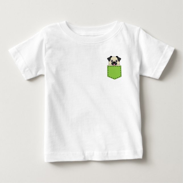 Camiseta De Bebé Perro Mascota de bolsillo (Anverso)