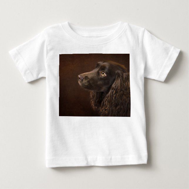 Camiseta De Bebé Perro moreno (Anverso)