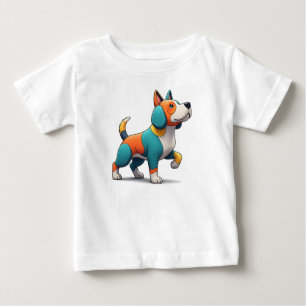 Camiseta De Bebé perro multi color