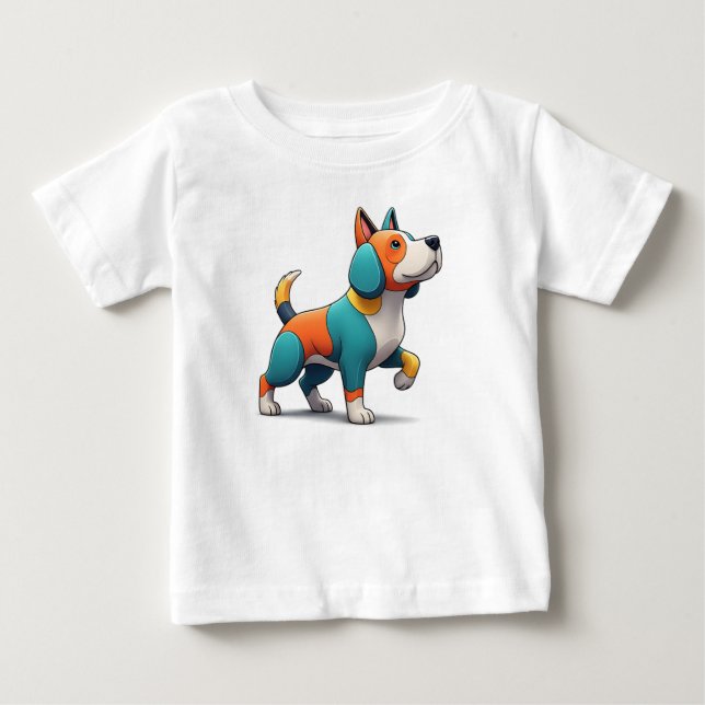 Camiseta De Bebé perro multi color (Anverso)