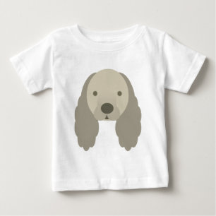 CAMISETA DE BEBÉ PERRO MUY DULCE DEL PERRITO DE KAWAII COCKER