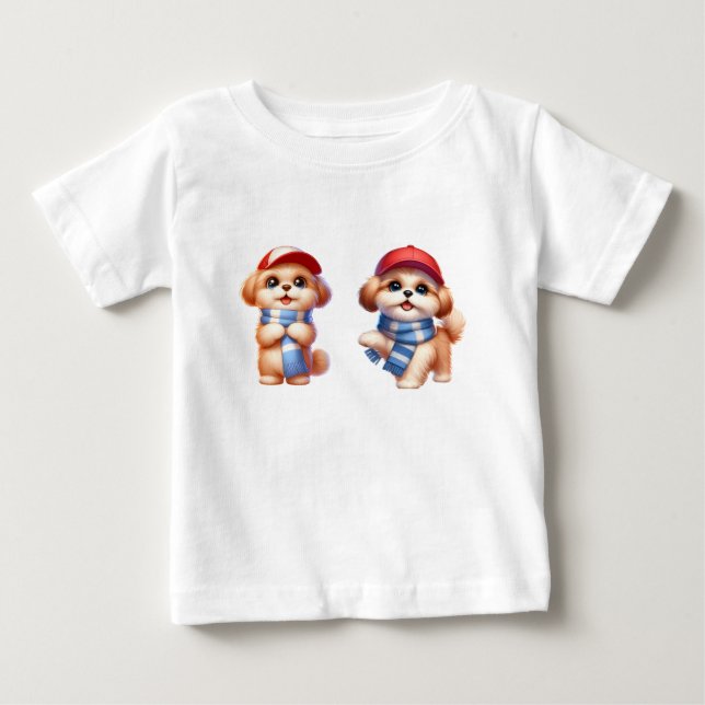 Camiseta De Bebé Perro, naturaleza, mascotas (Anverso)