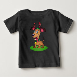 Camiseta De Bebé perro navidad