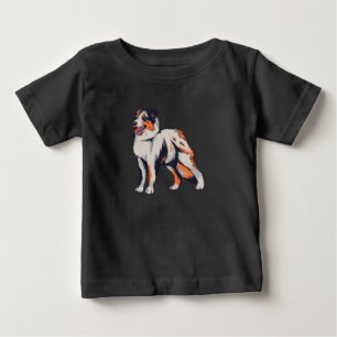 Camiseta De Bebé Perro pastor australiano perro criado en Australia