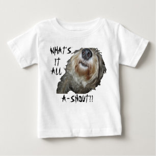 Camiseta De Bebé Perro "¿QUÉ ES TODO A-SNOUT?" Tee infantil