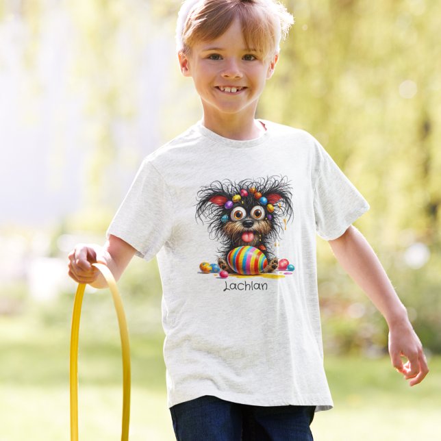 Camiseta De Bebé Perro Quirky Con Huevos De Pascua En El Pelo (Subido por el creador)