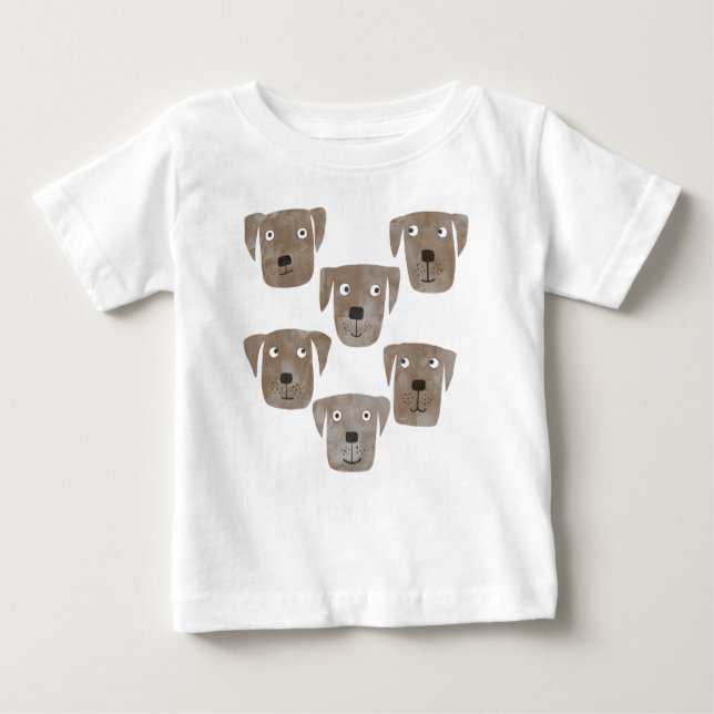 Camiseta De Bebé Perro recuperador de chocolate (Anverso)
