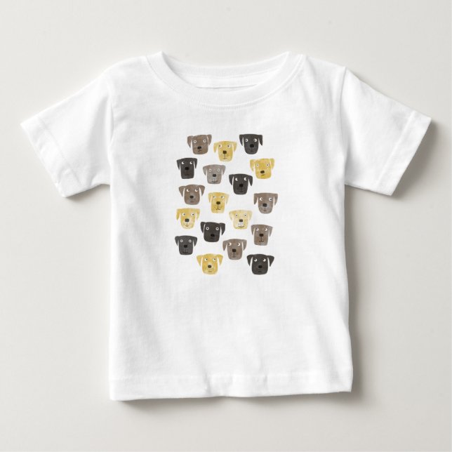 Camiseta De Bebé Perro recuperador de labrador lindo (Anverso)