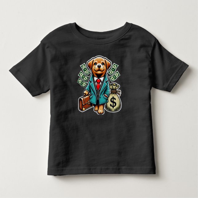 Camiseta De Bebé perro rico (Anverso)