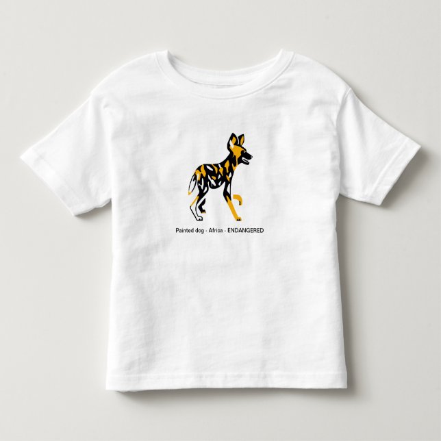 Camiseta De Bebé Perro salvaje africano lindo -perro pintado- amant (Anverso)