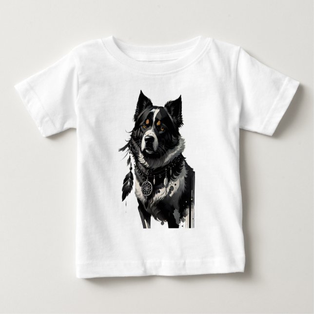 Camiseta De Bebé perro, soñador, amuleto, talismán, (Anverso)