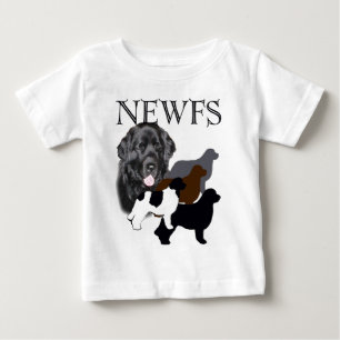 Camiseta De Bebé Perro Terranova cuatro colores