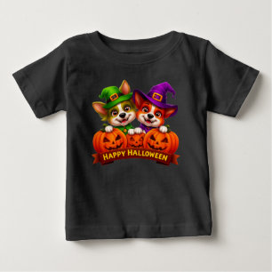 Camiseta De Bebé Perros adorables con disfraces de Halloween