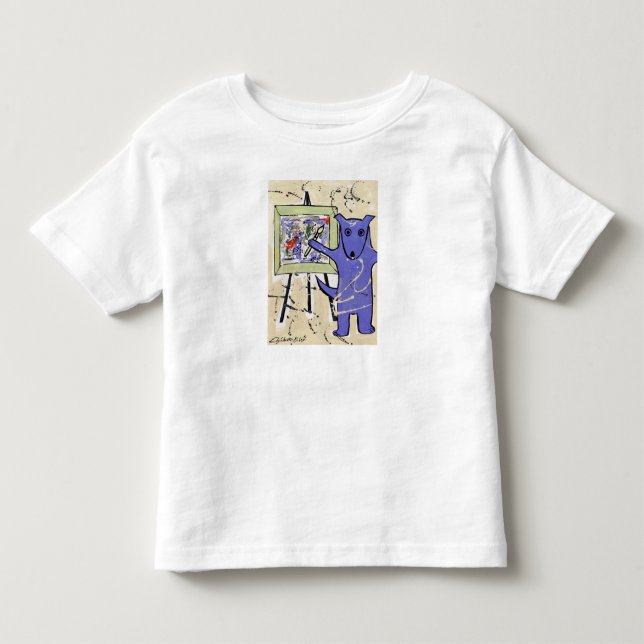 Camiseta De Bebé "Perros azules como serie de artistas" del artista (Anverso)
