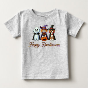Camiseta De Bebé Perros como fantasma, bruja y vampiro