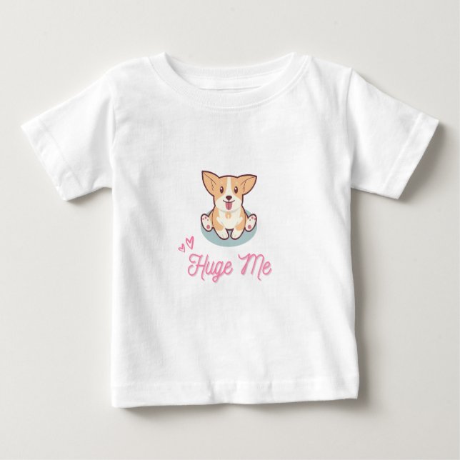 Camiseta De Bebé Perros Cute Enorme Camiseta Bebé (Anverso)