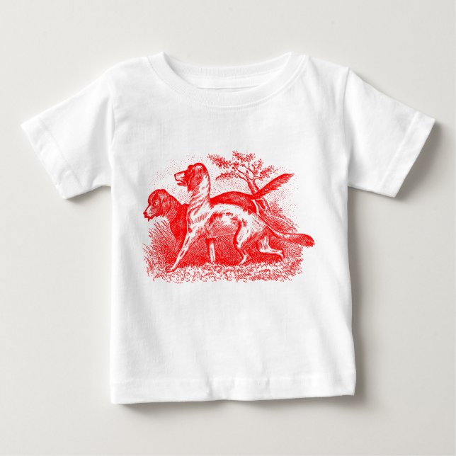 Camiseta De Bebé Perros de época (Anverso)