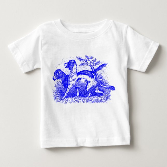 Camiseta De Bebé Perros de época (Anverso)
