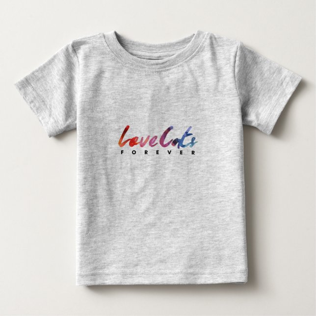 CAMISETA DE BEBÉ PERROS GATOS PARA SIEMPRE (Anverso)