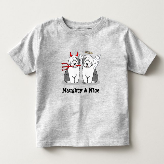 Camiseta De Bebé Perros ingleses tristes y bonitos (Gris 1) (Anverso)