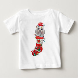 Camiseta De Bebé Perros malteses adorables, Navidades malteses navi