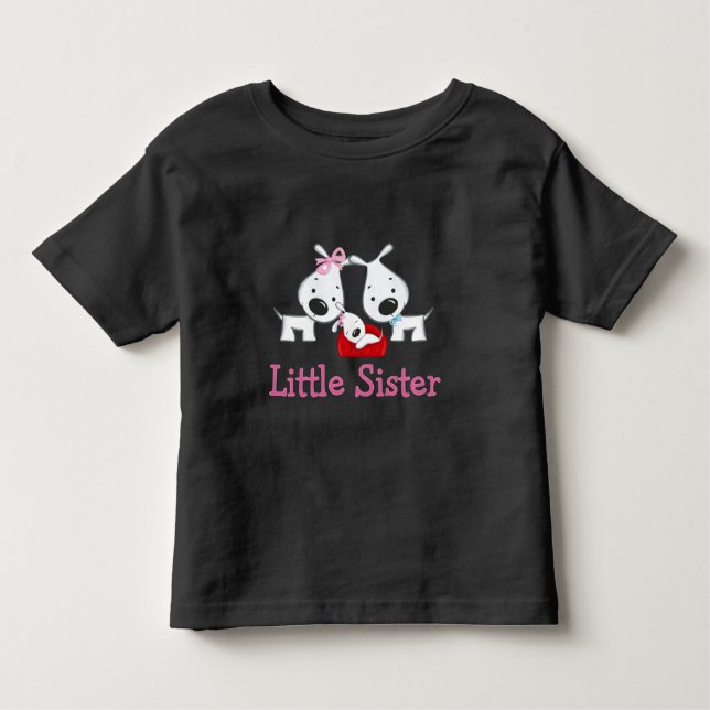 Camiseta De Bebé Perros Pequeña Hermana (Anverso)