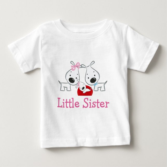 Camiseta De Bebé Perros Pequeña Hermana (Anverso)