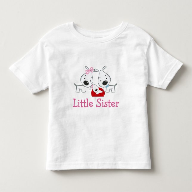 Camiseta De Bebé Perros Pequeña Hermana (Anverso)