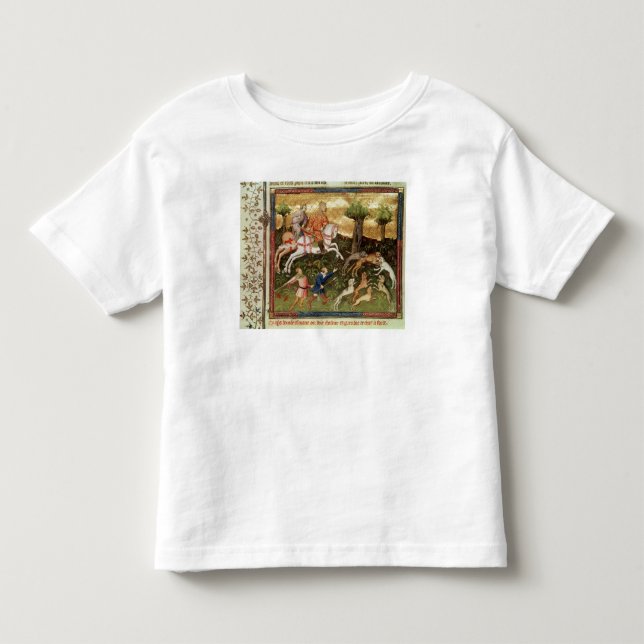 Camiseta De Bebé Perros que atacan un leopardo, de un libro (Anverso)