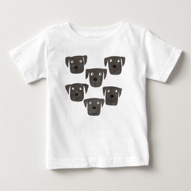 Camiseta De Bebé Perros recuperadores del labrador negro (Anverso)