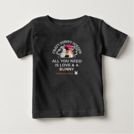 Camiseta De Bebé Persona de conejo loca