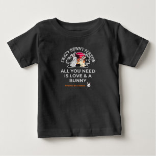 Camiseta De Bebé Persona de conejo loca