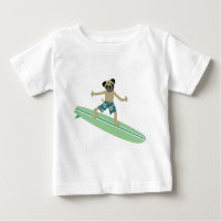 Persona que practica surf de Longboard del perro