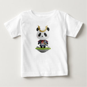 Camiseta De Bebé Personaje 3D Chibi Samurái Panda