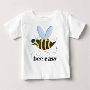Camiseta De Bebé Personaje de abeja con gafas de sol bigote Bee Eas