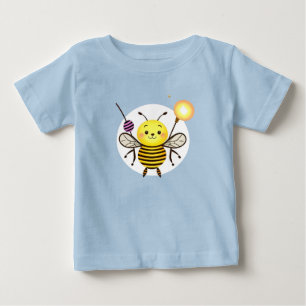 Camiseta De Bebé Personaje de abeja de dibujos animados sonriente