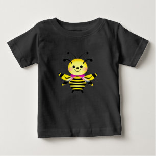 Camiseta De Bebé Personaje de abeja de dibujos animados sonriente
