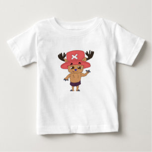 Camiseta De Bebé Personaje de anime de reno lindo con medicina roja