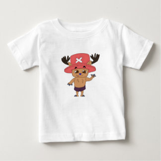 Camiseta De Bebé Personaje de anime de reno lindo con medicina roja