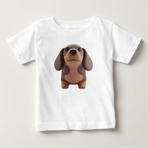 Camiseta De Bebé Personaje de cachorro salchicha de dibujos animado