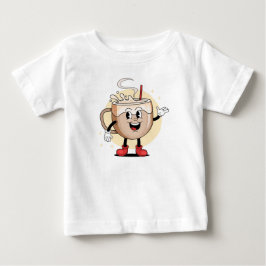 Camiseta De Bebé Personaje de café juguetón y adorable