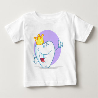 Camiseta De Bebé Personaje De Caricatura Diente Sonriente Con Coron