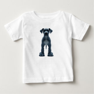 Camiseta De Bebé Personaje de Gran Danés azul estilizado en 3D